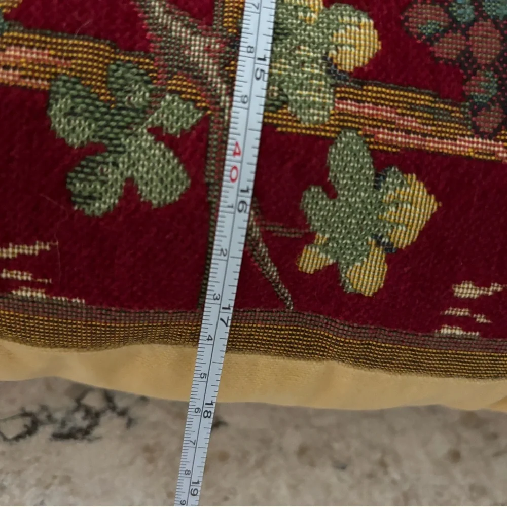 Apocalypse Series French Tapestry Red Vine & Grape Throw Pillow